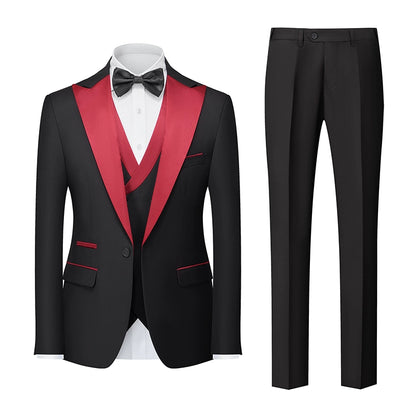 Importé - Ensemble Smoking Costume Homme Style Britannique 3 Pièces