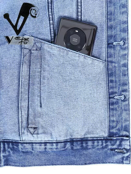Importé - Jacket Coton Jean DHomme Décontractée