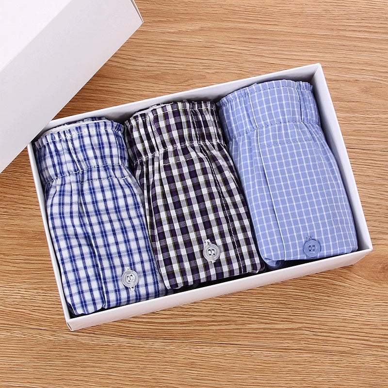 Importé - Lot 3 Boxers Pur Coton Sport Homme Grande Taille