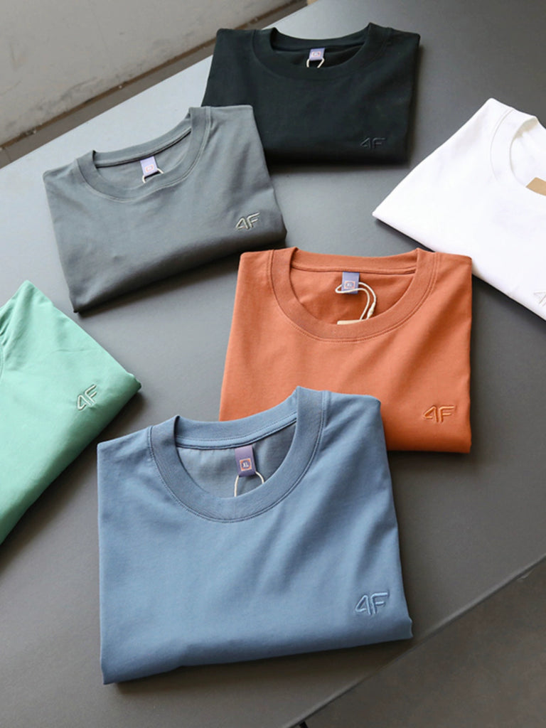 Importé - T-Shirt Hommes Décontractés Manches Courtes Pur Coton