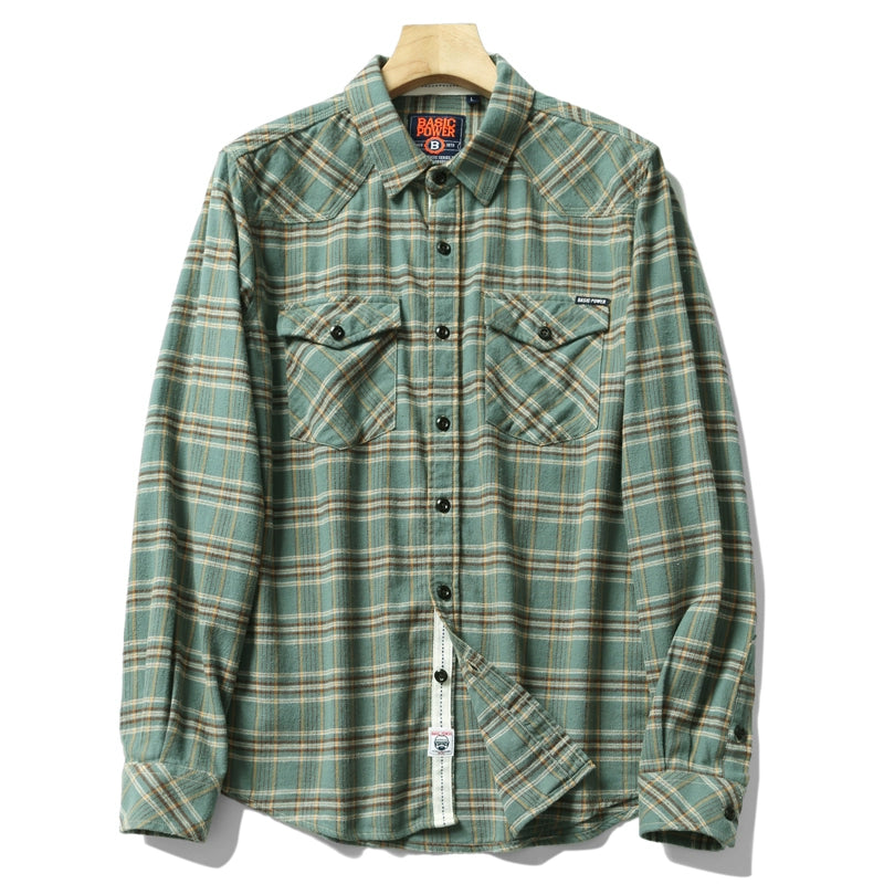 Importé - Chemise Carreaux Homme A Manches Longues  100% Coton