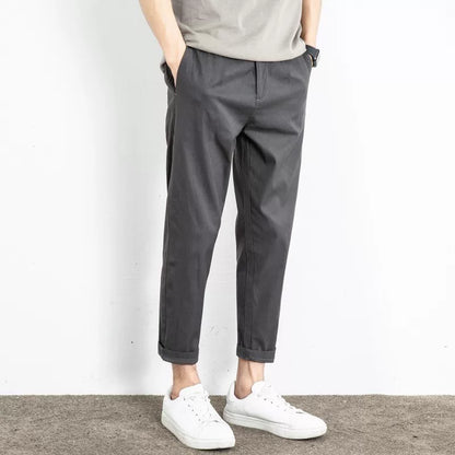 Importé - Pantalon Pur Coton Coupe Slim Homme Décontracté
