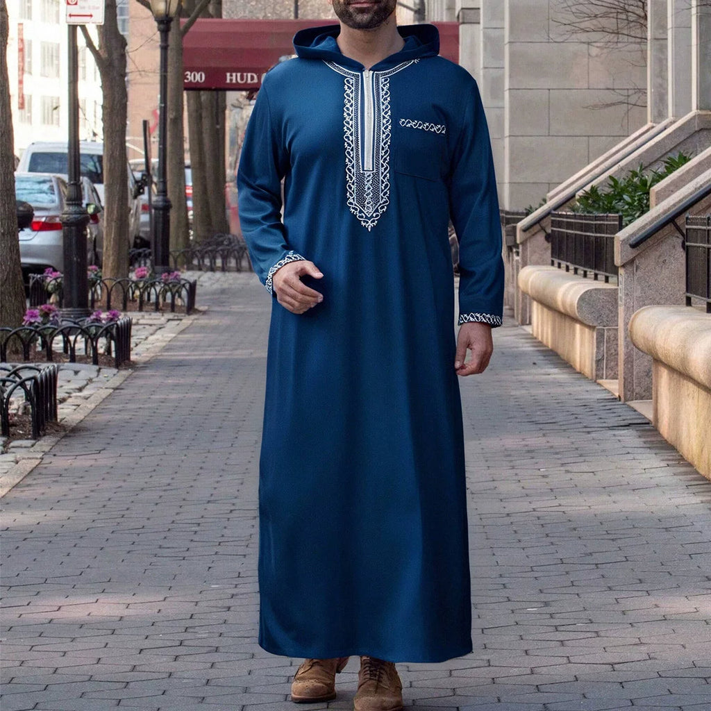 Importé - Boubou Homme Brodé Emirats Manche Longue
