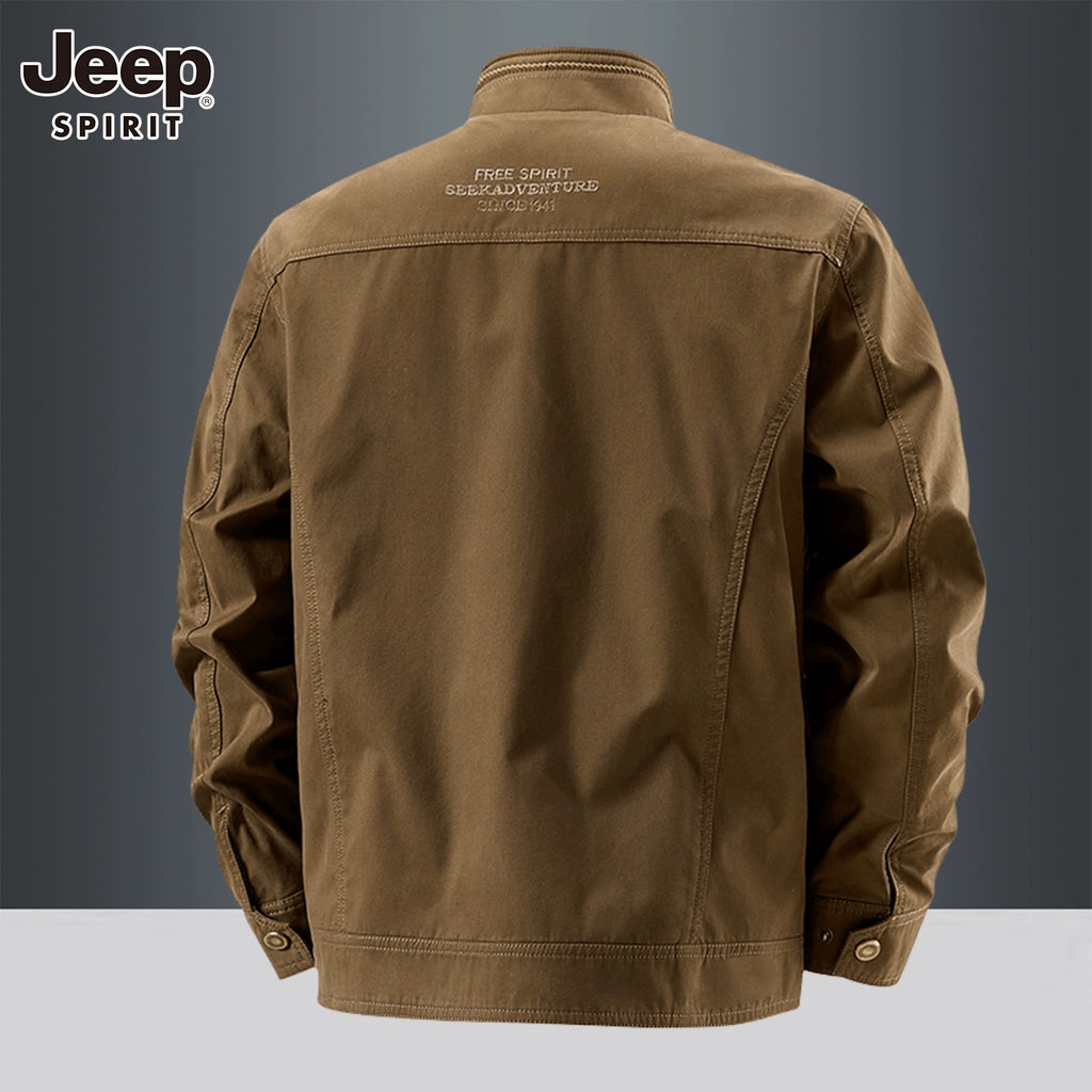 Importé - Veste Jacket Homme Col Montant Manches Longues 100% coton