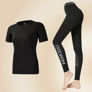 Importé - Ensemble Fitness Sport Femme Leggings Shirt TShirt