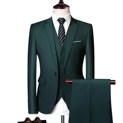 Importé - Ensemble Costume Homme Slim Style Britannique 3 Pièces