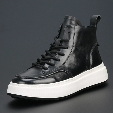 Importé - Chaussure Homme Sport Baskets Montantes Cuir