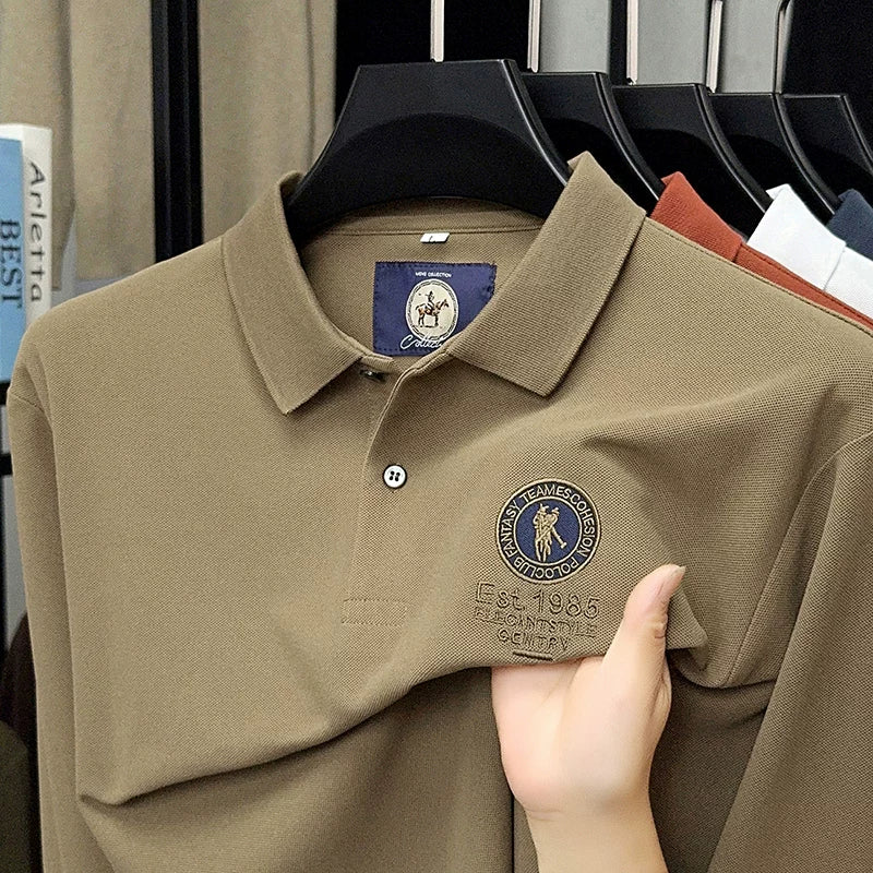 Importé - T-Shirt Polo en Coton Homme Manches Courtes