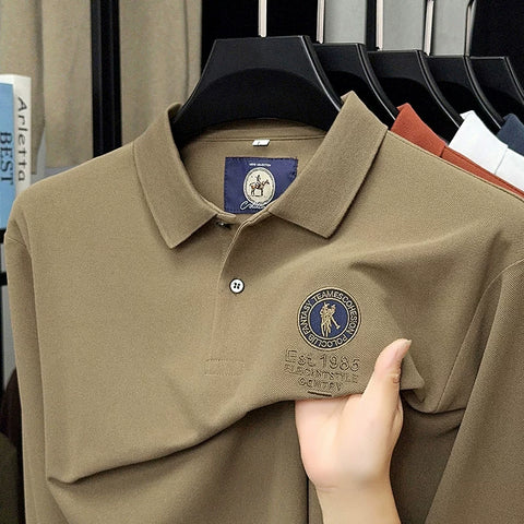 Importé - T-Shirt Polo en Coton Homme Manches Courtes