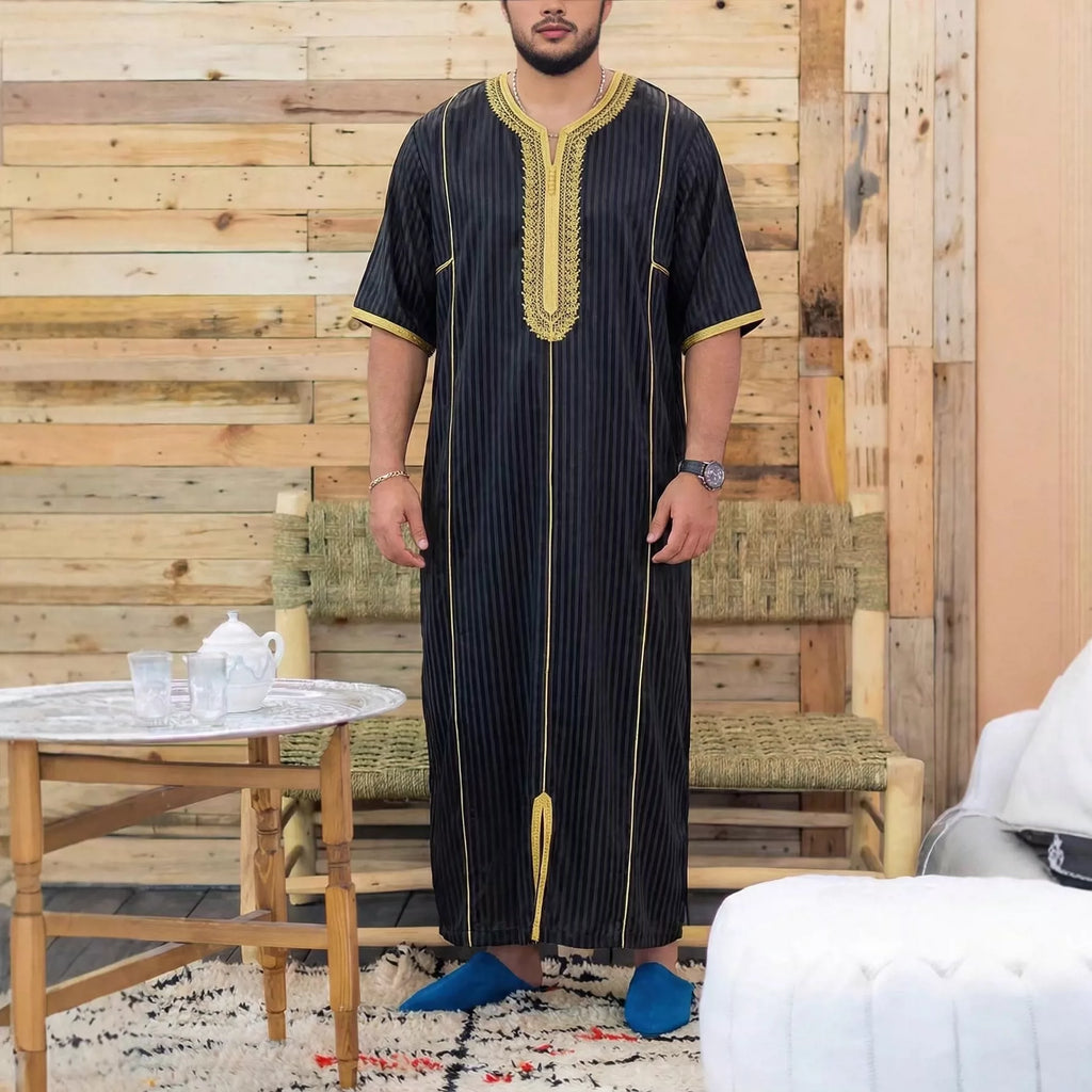 Importé - Boubou Homme Marocain broder Décontracté