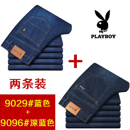 Importé - Playboy Lot 2x Pantalons Leger Jean Stretch Homme