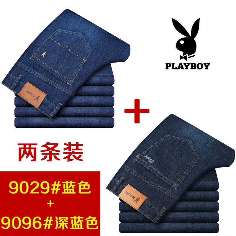 Importé - Playboy Lot 2x Pantalons Leger Jean Stretch Homme