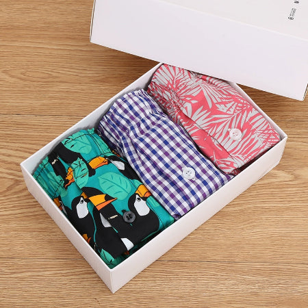 Importé - Lot 3 Boxers Pur Coton Sport Homme Grande Taille