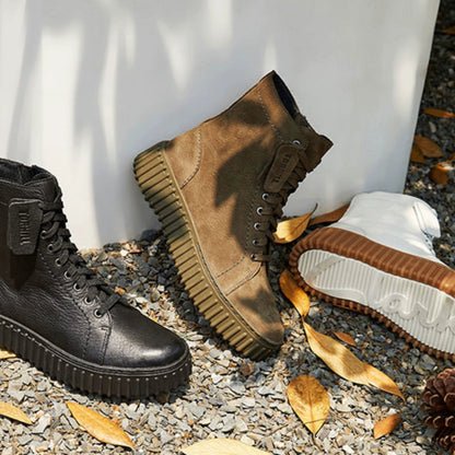 Importé - Chaussure Montante Cuir Femme Clarks Martin Bottes