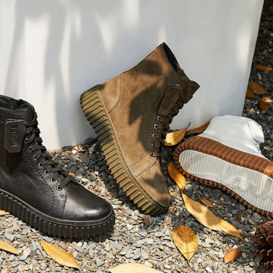 Importé - Chaussure Montante Cuir Femme Clarks Martin Bottes