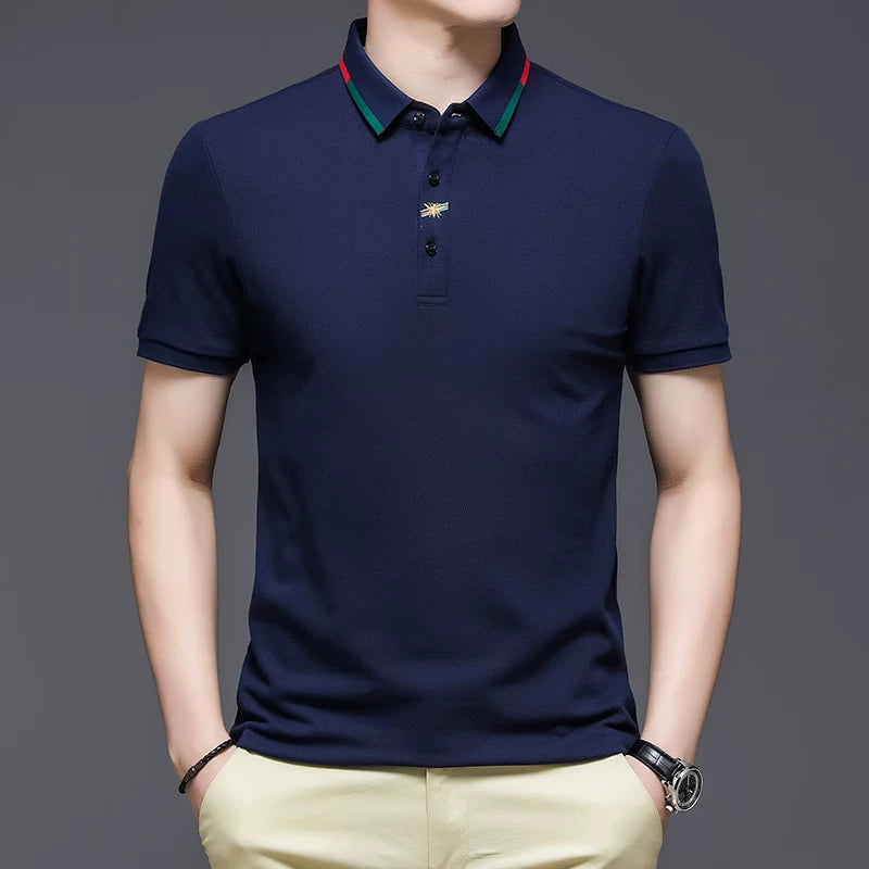 Importé - Polo Brodé Homme Manche Courts