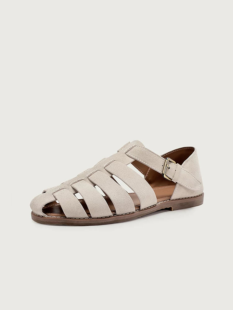 Importé - Chaussure Sandales A Lanières En Cuir