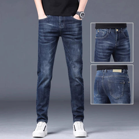 Importé - Playboy Pantalon Homme Jean Slim Décontracté En Stretch