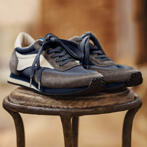 Importé - Chaussure Sneakers Mixte Rétro Sport Cuir