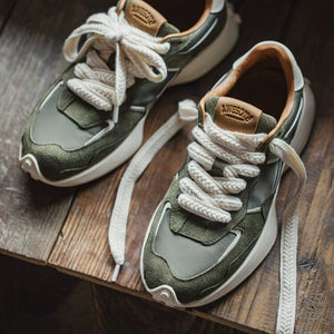 Importé - Chaussure Sneakers Sport Mixte Rétro Cuir Daim