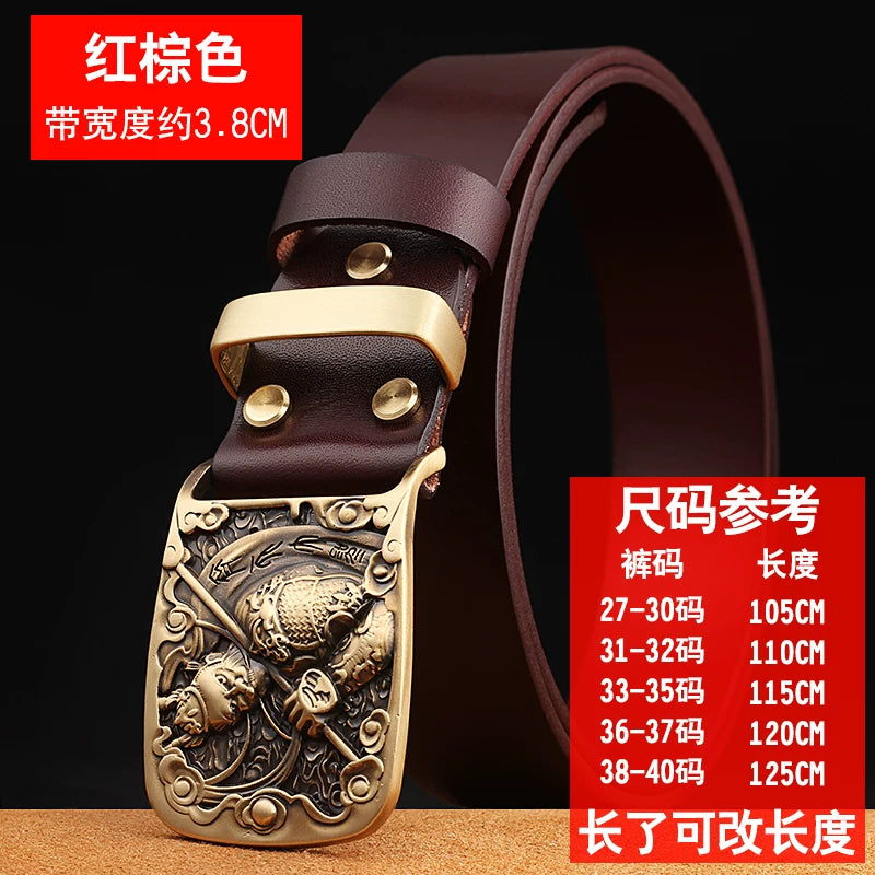 Importé - Ceinture Homme En Cuir véritable Style Rétro