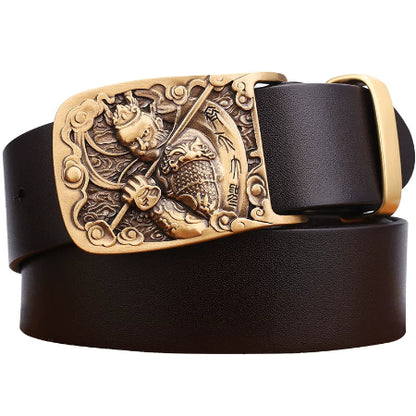 Importé - Ceinture Homme En Cuir véritable Style Rétro