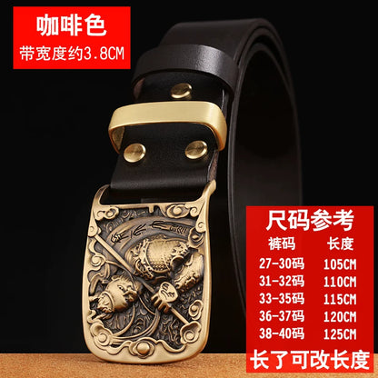 Importé - Ceinture Homme En Cuir véritable Style Rétro