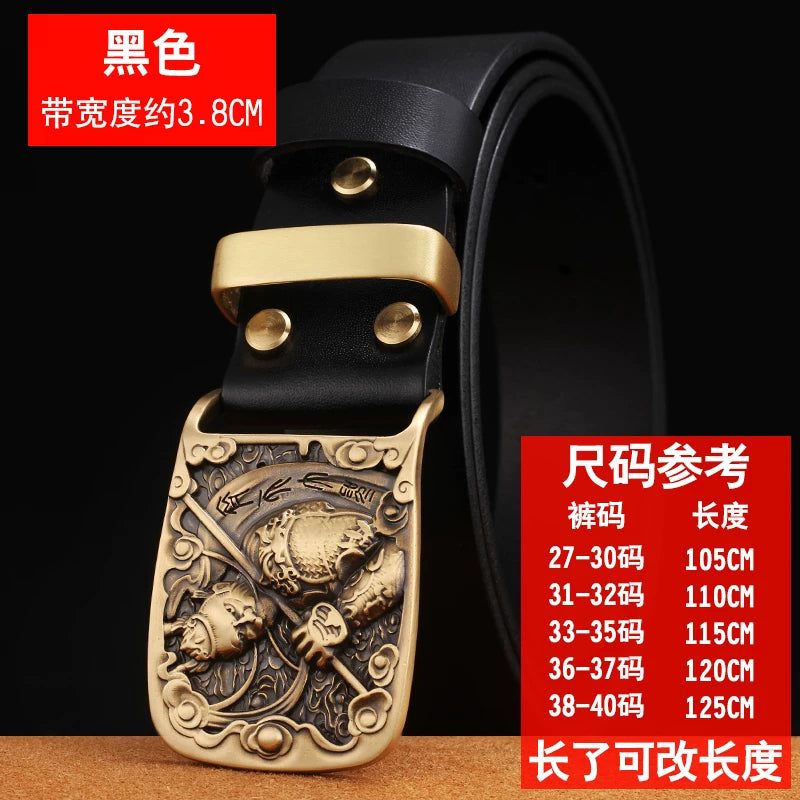 Importé - Ceinture Homme En Cuir véritable Style Rétro