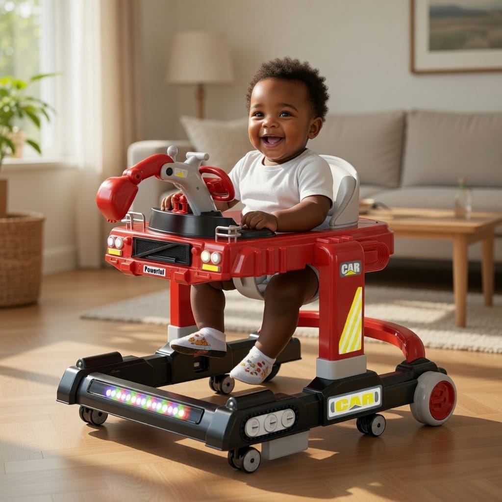 Trotteur Bébé Multi-fonctions 3 en 1 – Thème Chantier