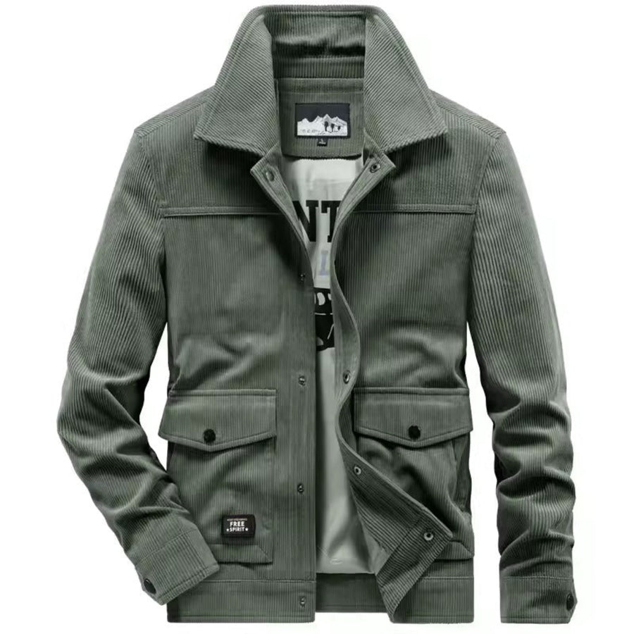 Importé - Jacket Pull  Rétro Homme Manches Longues Velours En Coton