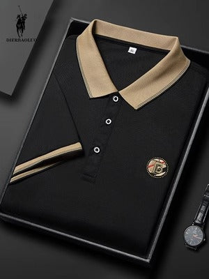 Importé -  T-Shirt Polo Homme Manches Courtes Décontracté En Coton