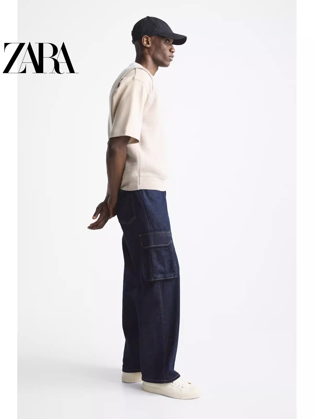 Importé - ZARA NEW - Chaussure Homme Sport baskets  Montantes - Blanc
