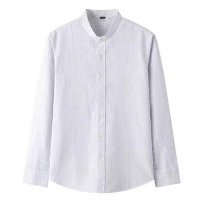 Importé - Chemise Premium Pur Coton Homme Col Mao Décontractée
