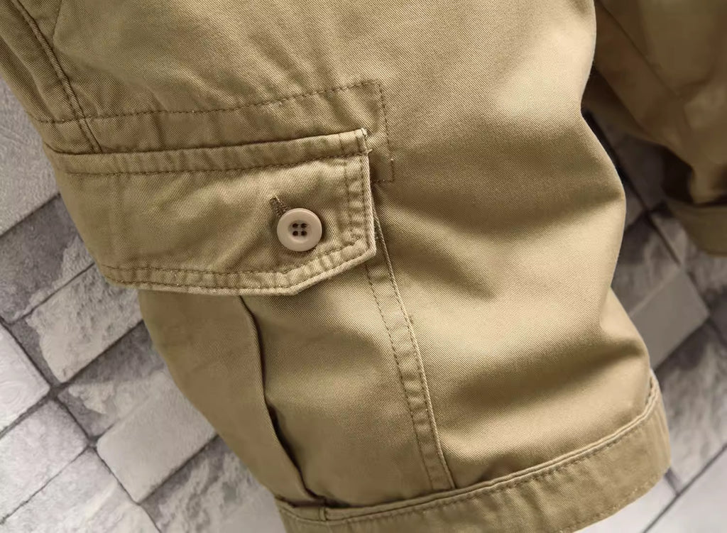 Importé - Short Culotte Homme Décontracté Multi-Poches En Stretch Coton 100 %