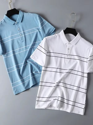 Importé -  T-Shirt Polo Homme Manches Courtes En Coton 100%
