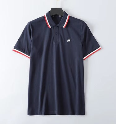 Importé - T-Shirt Polo Homme Décontractée Manches Courtes Bleu