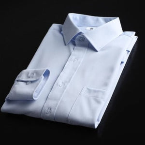 Importé - Chemise Homme Stretch à Fines Rayures Manches Longues