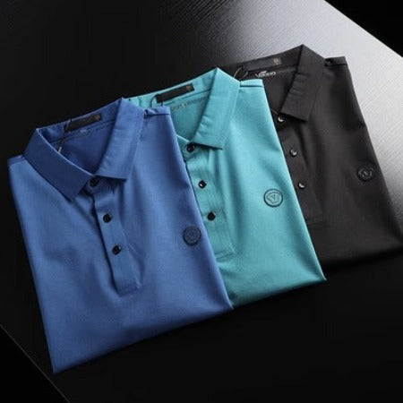 Importé - T-shirts Polo Homme à Manches Courtes Tendance En Soie Glacée