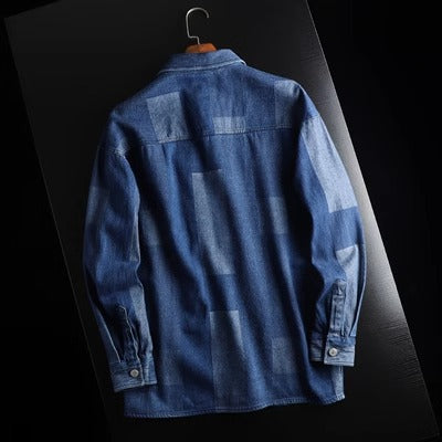Importé - Chemise Homme Rétro Confortable Décontractée A Manches Longues En Jean