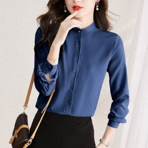 Importé - Chemisier Femme Tendance A Manches Longues