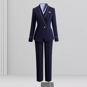 Importé - Ensemble Costume Femme Haut De Gamme 3 Pièces Slim Fit