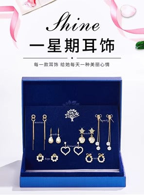 Importé - Coffret 7 Boucles d'oreilles Femmes A Nœud