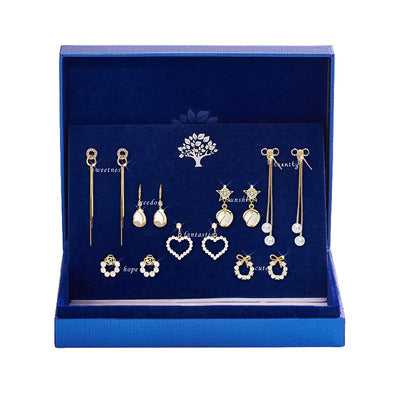 Importé - Coffret 7 Boucles d'oreilles Femmes A Nœud