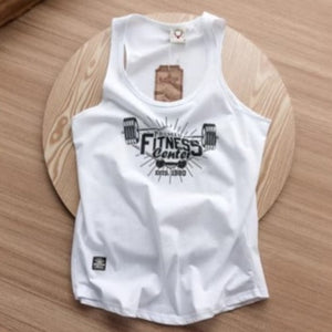 Importé - T-Shirt Fitness Sport 100% Coton Décontracté Sans Manches