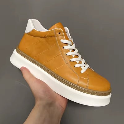 Importé - Chaussure Homme Mi-Montantes Style Rétro Véritable Cuir