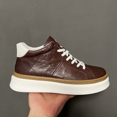 Importé - Chaussure Homme Mi-Montantes Style Rétro Véritable Cuir