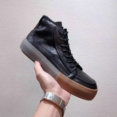 Importé - Chaussure Homme baskets Montantes Tendance En Cuir