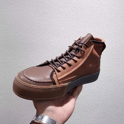 Importé - Chaussure Homme baskets Montantes Tendance En Cuir