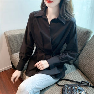 Importé - Chemisier Femme A Manches Longues Style Français