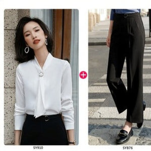 Importé - Ensemble Tailleur Femme Tendance En Mousseline De Soie